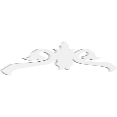 Ekena Millwork Pitch Florence Architectural Grade PVC Gable Pediment, 48"W x 10"H x 1"P (5/12) GPP048X010X100FLO